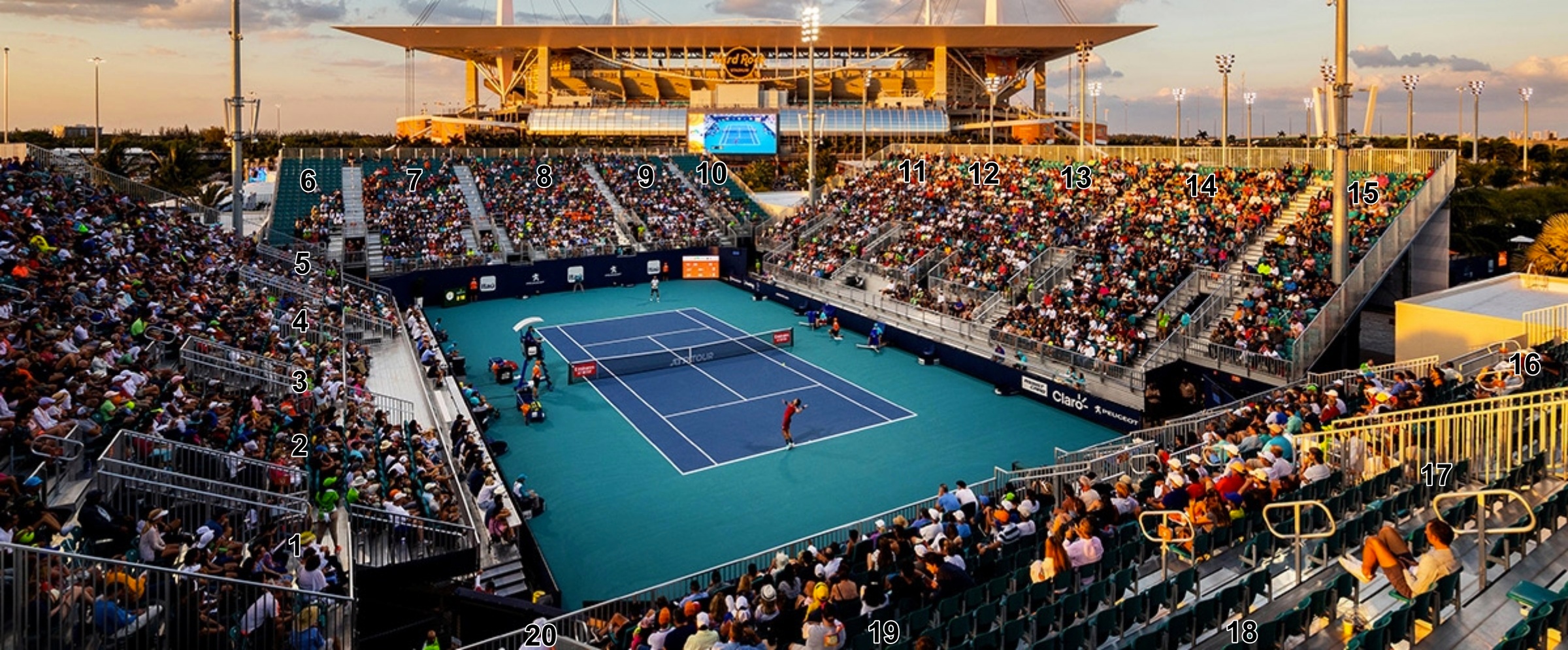 Stadium Court Seating Map - Miami Open